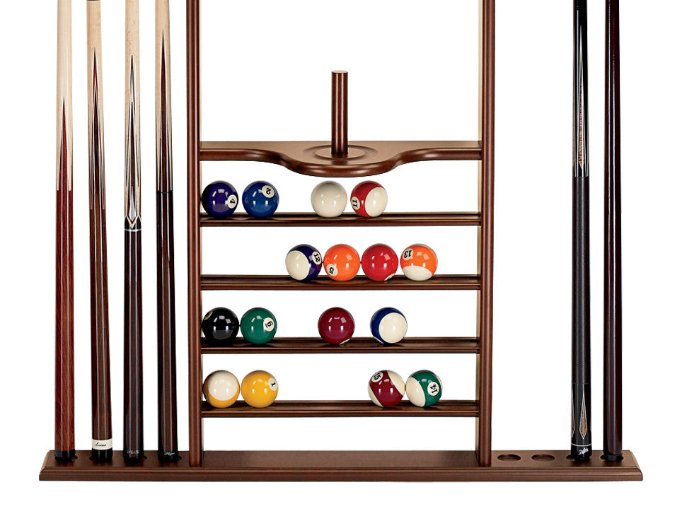 7-Cue Wall Rack (Old World Mahogany)