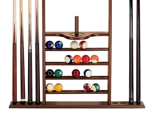 7-Cue Wall Rack (Old World Mahogany)