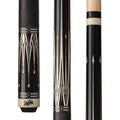 Dufferin Black & White Cue with Embossed Leather Wrap