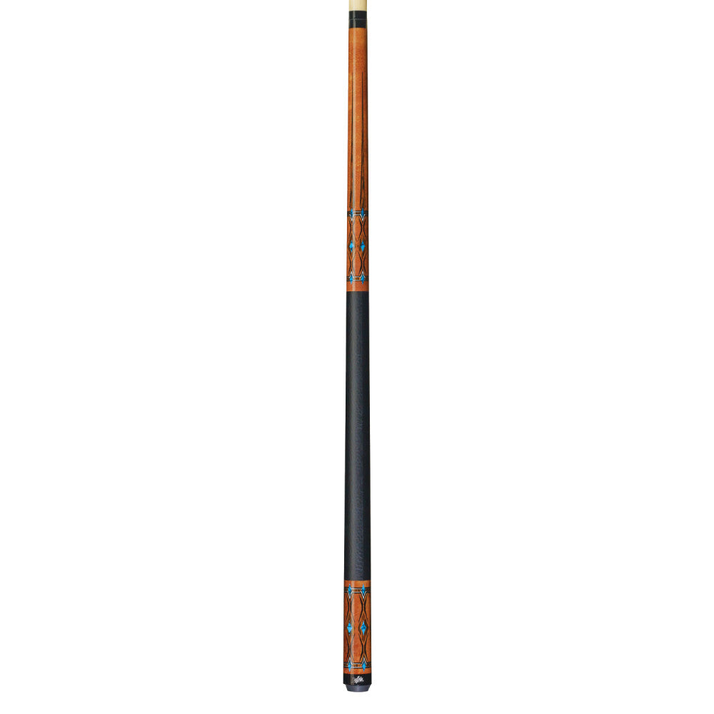 Dufferin Curly Maple & Blue Recon Cue with Faux Leather Wrap