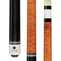 Lucasi Custom Antique Stained Curly Maple Cue with Black Linen Wrap