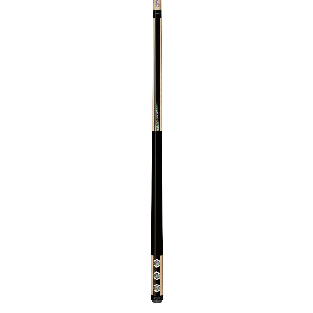Lucasi Custom Carom Premium Black Birdseye Maple with Abalone Wrapless Cue