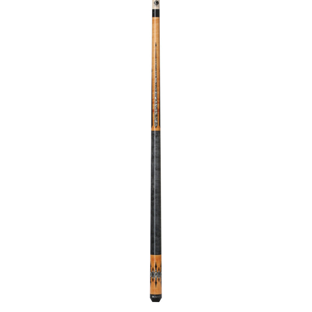 Lucasi Custom Grey Stained Birdseye & Natural/Lucite Grey Wrapless Cue