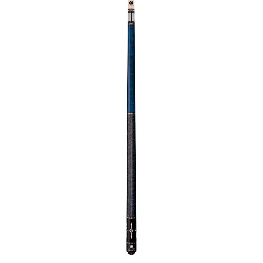 Lucasi Custom Luminous Blue Birdseye Maple with Black/Blue Linen Wrap