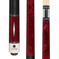 Lucasi Custom Venetian Red Diamond Series Cue with Black Linen Wrap