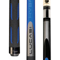 Lucasi Hybrid Genesis Blue & Metallic Silver Cue with Sport G5 Grip