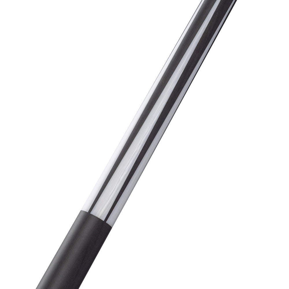 Lucasi Hybrid Matte Charcoal/Imitation Bone & Rose Gold Inlays Cue with Black Wrapless Handle