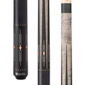 Lucasi Hybrid Matte Grey Wash/Charcoal Birdseye & White/Rose Gold Inlays Cue with Black Linen Wrap