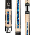 Lucasi Hybrid Natural Birdseye Maple & Blue Crush Cue with Sport G5 Grip