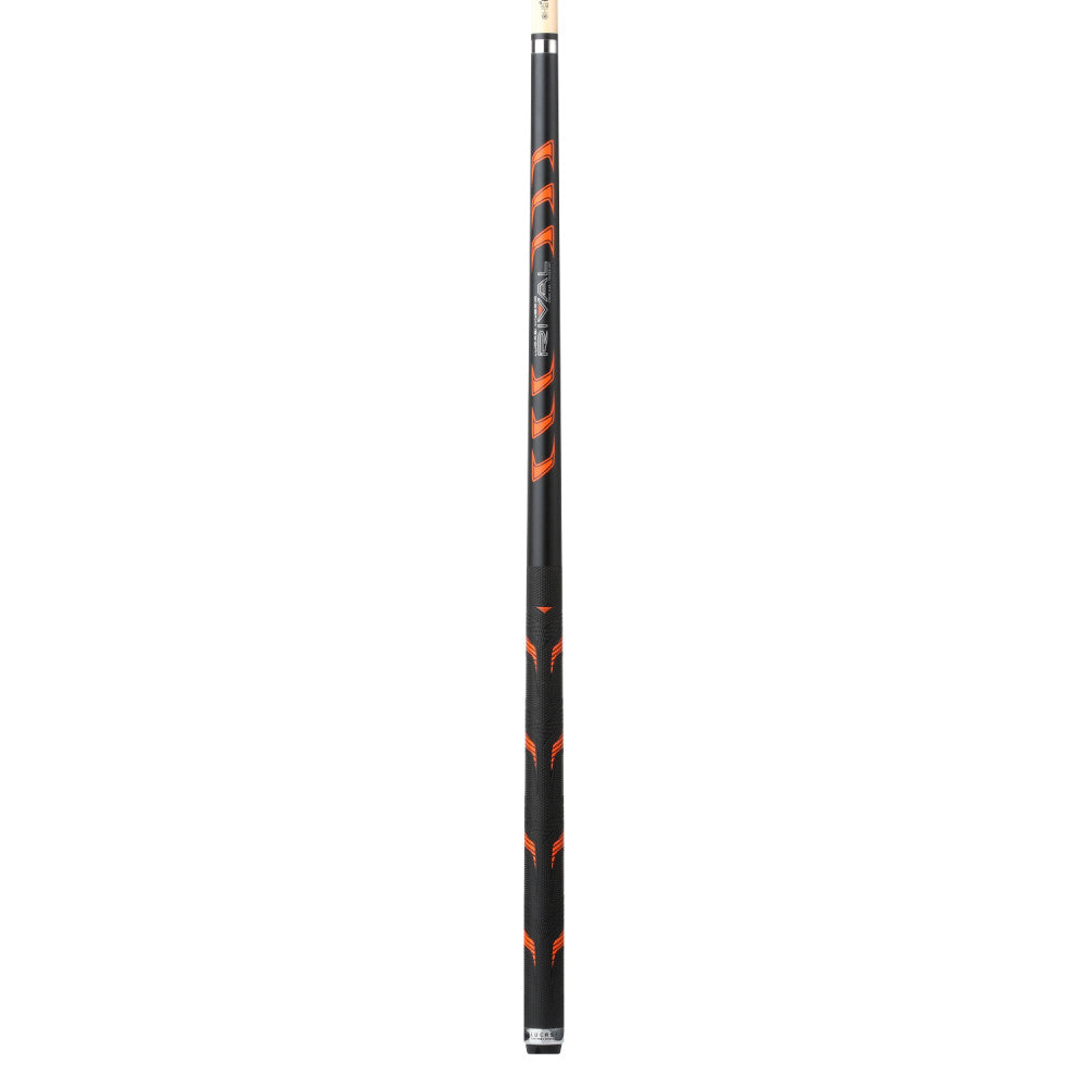 Lucasi Hybrid Rival Black & Metallic Orange Matte Finish Cue with Rival G5 Grip