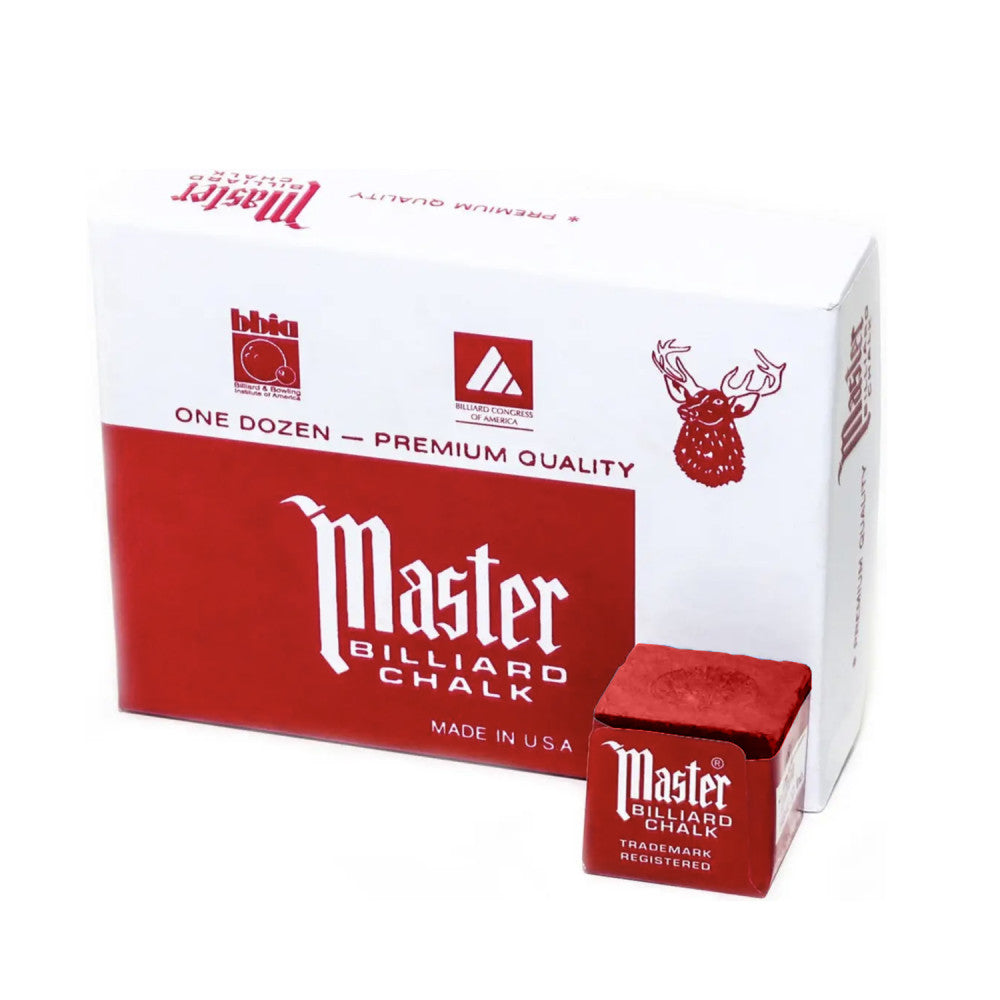 Master Billiard Chalk - 12 Count