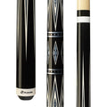 Players Black with Silver Diamonds Wrapless Cue