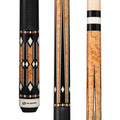 Players Light Coffee Birdseye & Imitation Bone Cue with Black Linen Wrap