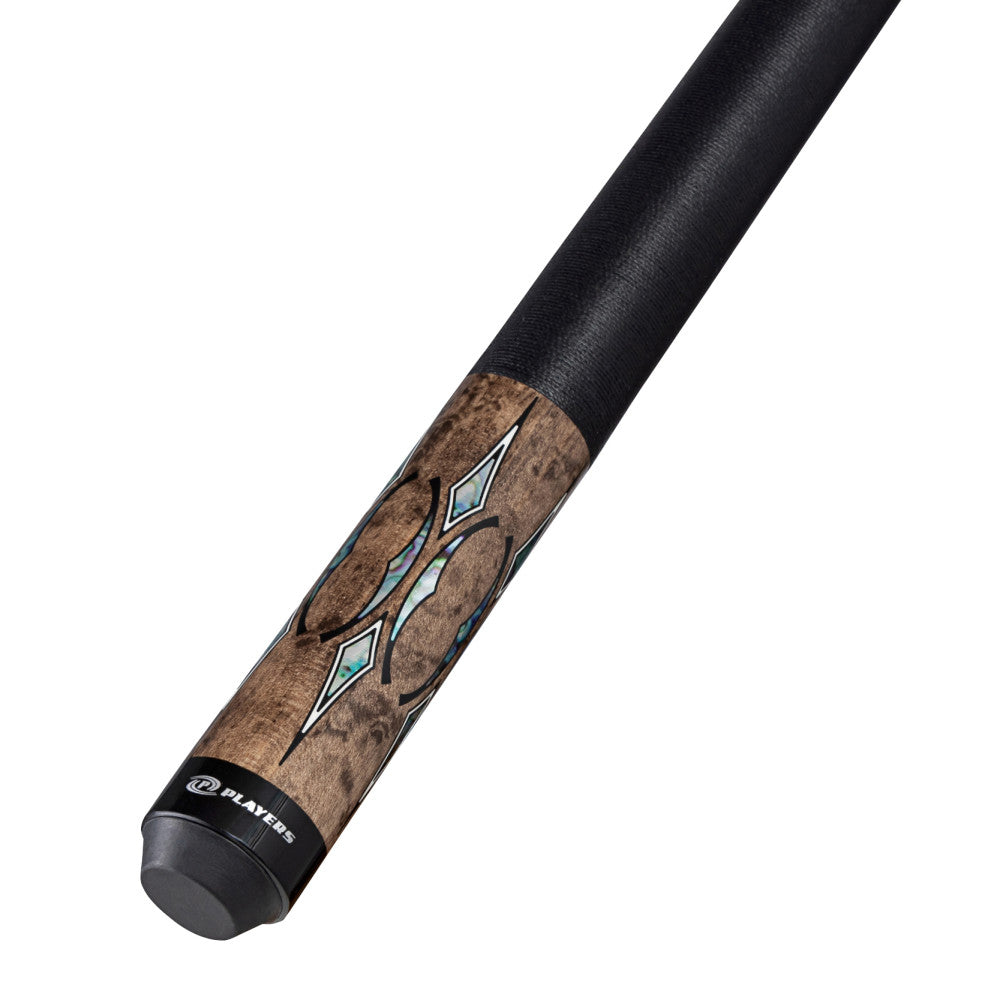 Players Light Grey Maple with Mother of Pearl Cue with Black Linen