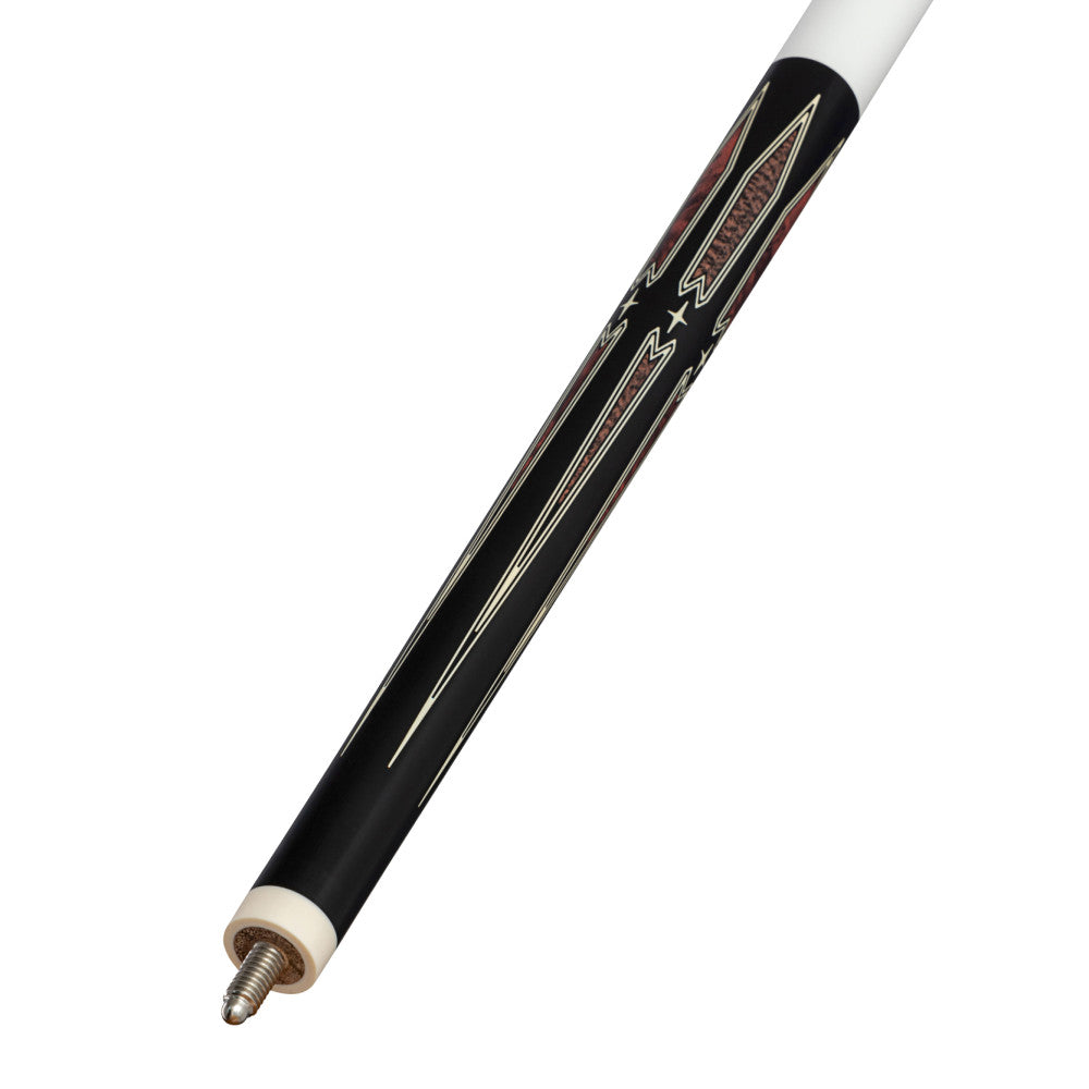 Players Matte Black & White Wrapless Cue