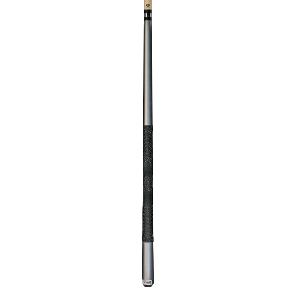 Pure X Matte Silver Cue with MZ Grip 2 Shaft Bundle