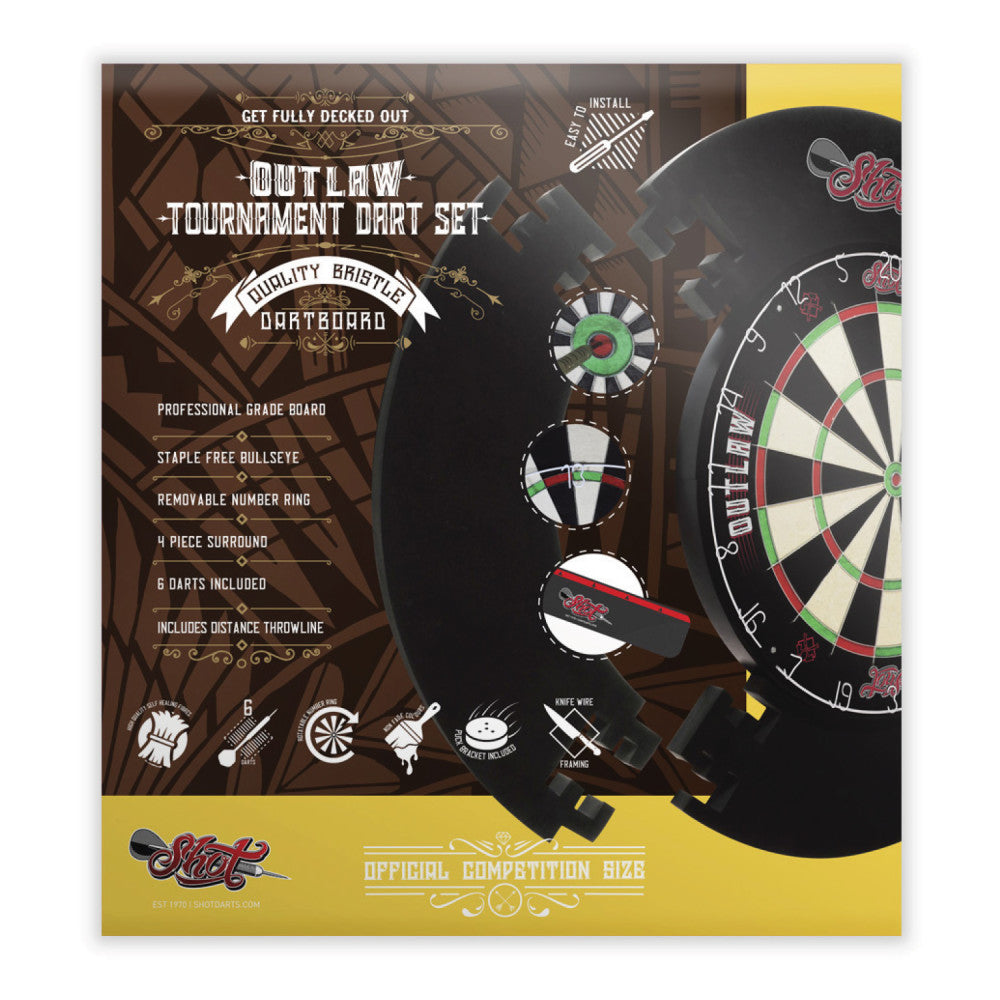 Shot Outlaw Tournament Dartboard Set
