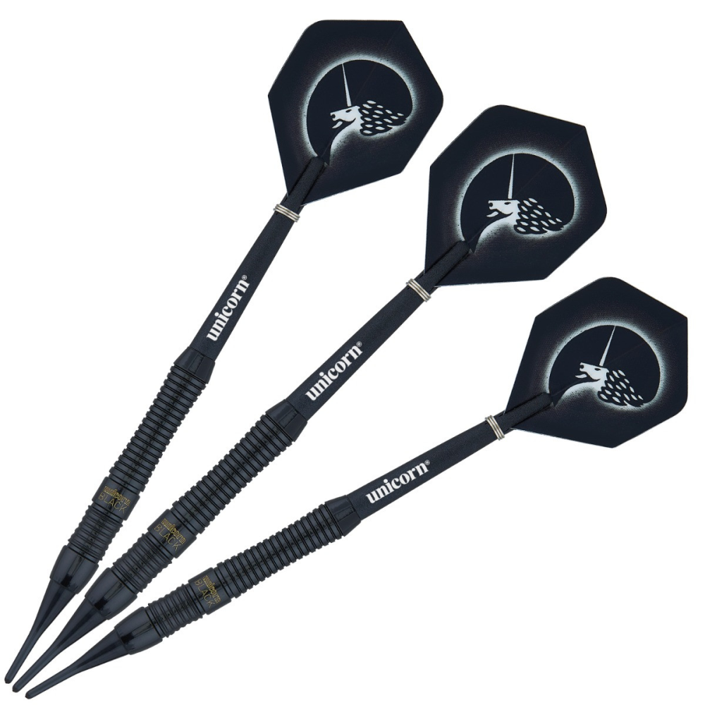 Unicorn Core Plus Black Brass Style 2 Soft Tip Dart Set