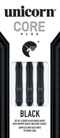 Unicorn Core Plus Black Brass Style 2 Steel Tip Dart Set