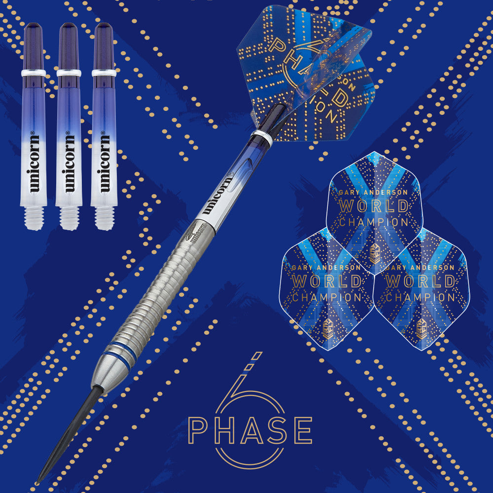 Gary Anderson Phase 6 Steel Tip Darts