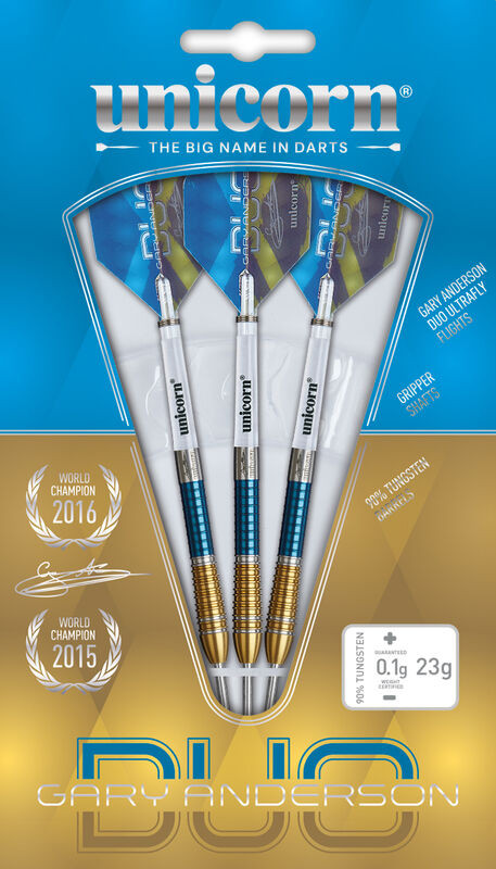 Unicorn Gary Anderson Phase 6 Duo Steel Tip Darts Set 90% Tungsten